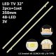Боковая подсветка для телевизора LG 32″ Innotek AG-A2 (L+R, 2 планки по 350 мм, 48 LED, 3 В)