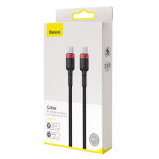 Кабель Baseus Cafule Type-C – Type-C PD+QC3.0 (2 м · 100W · 5A) (CATKLF-AL91) (Black/Red)