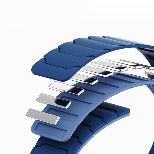 Ремешок универсальный 20 мм Dual-color Magnetic для Amazfit, Samsung, Huawei (Navy/Blue)