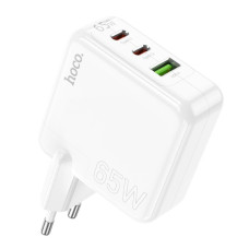 Сетевое зарядное устройство Hoco C115A USB-A+2xUSB-C (65W · 3A) (White)