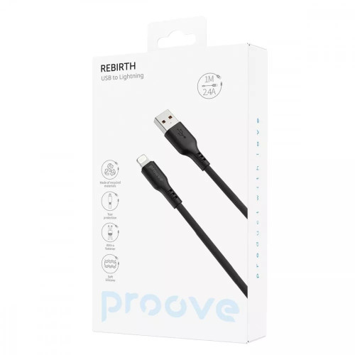 Кабель Proove Rebirth USB-A – Lightning (1 м · 12W · 2.4A) (White)