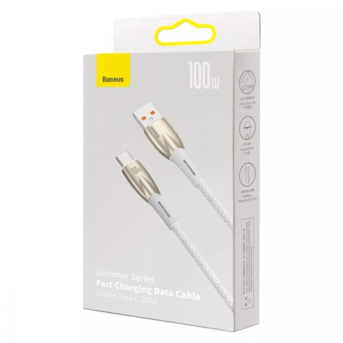 Кабель Baseus Glimmer Series Fast Charging USB-A – Type-C (1 м · 100W · 5A) (CADH000403) (Blue)
