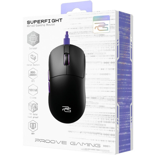 Мышка проводная игровая Proove Gaming Superfight Wired (White/Purple)