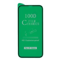 Защитная пленка Ceramic для Apple iPhone 12 mini (Full Glue) (Black)