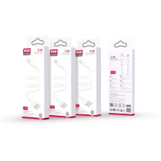 Кабель XO NB230 Rock Series USB-A – Lightning (1 м · 12W · 2.4A) (White)