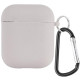 Чехол для AirPods 1/2 Silicone Case with Fibra (Stone)