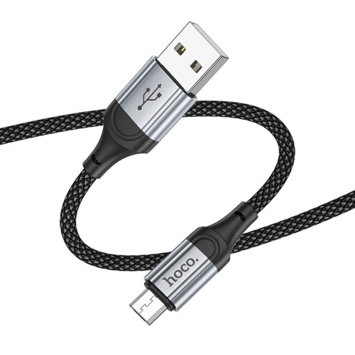 Кабель Hoco X102 USB-A – Micro-USB (1 м · 12W · 2.4A) (Black)