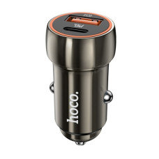 Автомобильное зарядное устройство Hoco Z46A USB-A+USB-C (20W · 3A) (Metal Gray)