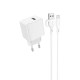 Сетевое зарядное устройство Borofone BAS11A USB-A (10.5W · 2.1A) с кабелем USB-A – Micro-USB (White)