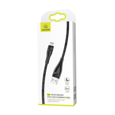 Кабель Usams US-SJ396 Braided Data U41 USB-A – Micro-USB (2 м · 10W · 2A) (Black)