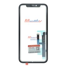 Сенсорне скло для Apple iPhone 11 з рамкою з OCA без мікросхеми (Black) (Musttby)