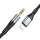 Аудіокабель AUX Hoco UPA22 Lightning – 3.5 мм (1 м) (Black)