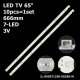 Пряма підсвітка для телевізора 65″ LB-C650U17-E1-L-JF (10 планок по 666 мм, 7 LED, лінза 17 мм, 3 В)