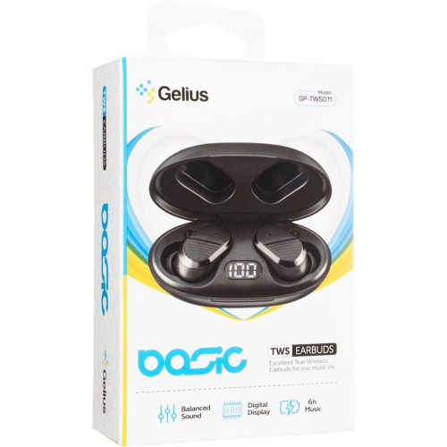 Навушники bluetooth Gelius Basic GP-TWS011 black