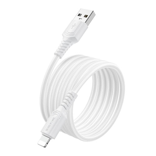 Кабель Borofone BX116 USB-A to Lightning12W USB-A – Lightning (1 м · 12W · 2.4A) (White)