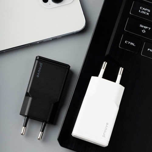 Сетевое зарядное устройство Proove Slender USB-A+USB-C (30W) (Black)
