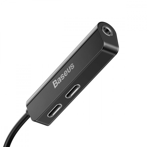 Переходник Baseus L52 Lightning – 2 × Lightning + 3.5 мм (Black)