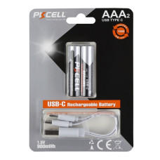 Акумуляторна батарейка PKCELL AAA-900 USB-C (2шт)