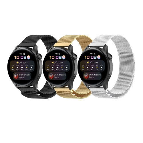 Ремешок универсальный 22 мм Milanese Loop Design для Amazfit, Samsung, Huawei (Pink)
