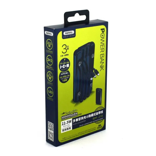 Повербанк Remax RPP-218 Fast Charging 22.5W (10000 mAh) (Green)
