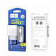 Сетевое зарядное устройство Hoco C73A 2xUSB-A (12W · 2.4A) с кабелем USB-A – Micro-USB (White)