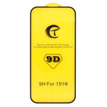 Захисне скло CT 9D для Apple iPhone 16 (Full Glue) (Black)