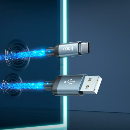 Кабель Hoco U112 USB-A – Type-C (1 м · 12W · 2.4A) (Gray)