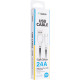 Кабель Gelius Full Silicon USB-A to MicroUSB 18W 1.2м (GP-UCN001M) black white