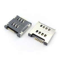 Разъем SIM-карты для LG T370 Cookie Smart 6 pin (4 креплений) (One SIM)