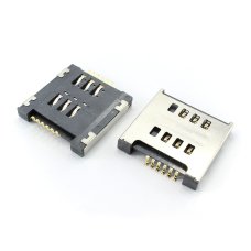 Роз'єм SIM-карти для LG T375 Cookie Smart 6 pin (4 кріплень) (One SIM)