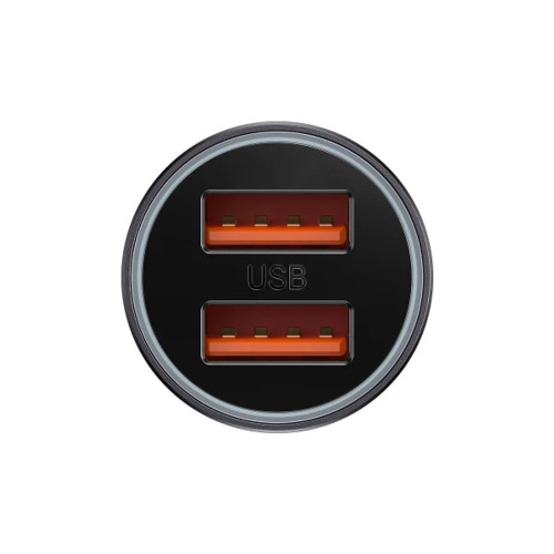 Автомобильное зарядное устройство Baseus Golden Contactor Max 2xUSB-A (60W · 3A) (Dark Gray)