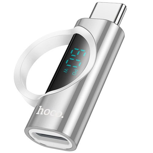 Перехідник Hoco UA32 Type-C штекер – Lightning (Silver)