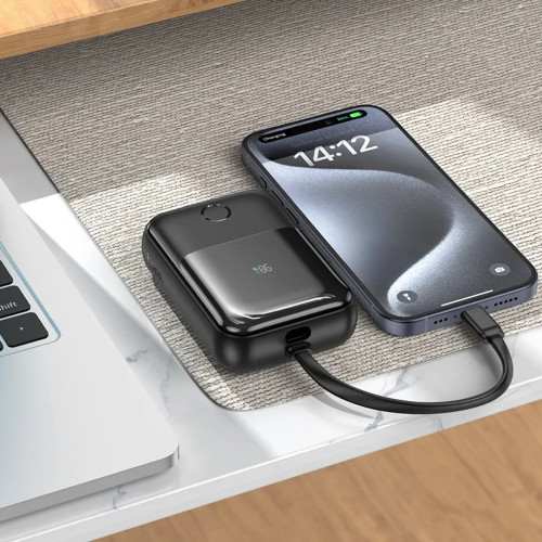 Повербанк Hoco Q33 22.5W+PD20W с кабелем Type-C (10000 mAh) (Black)