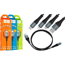 Кабель Hoco X38 Cool USB-A – Lightning (1 м · 12W · 2.4A) (Black)
