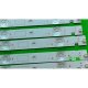 Пряма підсвітка для телевізора 65″ LB-C650U17-E1-L-JF (10 планок по 666 мм, 7 LED, лінза 17 мм, 3 В)