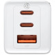 Мережевий зарядний пристрій Baseus GaN5 Pro USB-A+2xUSB-C (65W · 3A) з кабелем Type-C – Type-C 100W 5A (CCGP120202) (White)