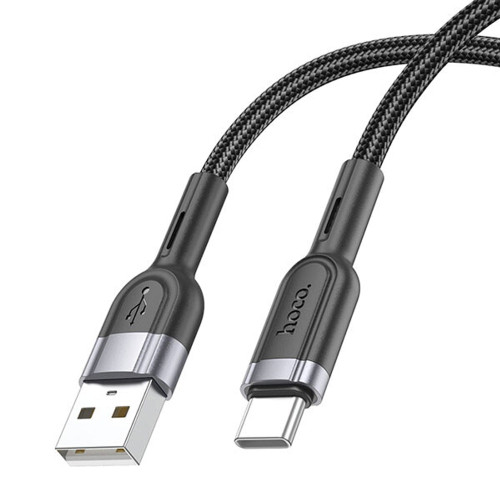 Кабель Hoco U117 USB-A – Type-C (1.2 м · 12W · 2.4A) (Black)