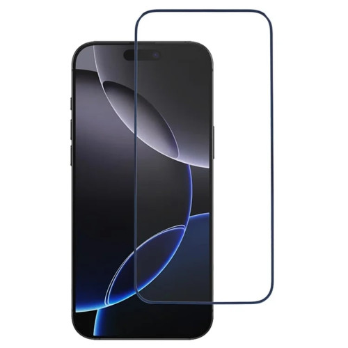 Захисне скло Color Frame для Apple iPhone 15 Pro Max (Full Glue) (Blue)