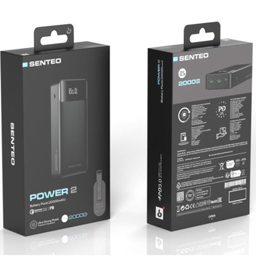 Повербанк Senteo Power 2 PB-03 22.5W (20000 mAh) (Black)