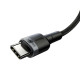 Кабель Baseus Cafule Type-C – Type-C PD+QC3.0 (2 м · 100W · 5A) (CATKLF-ALG1) (Black/Gray)