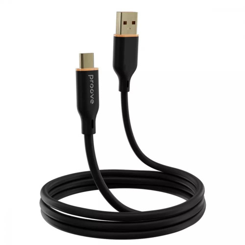 Кабель Proove Jelly Silicone USB-A – Type-C (1 м · 12W · 2.4A) (Black)