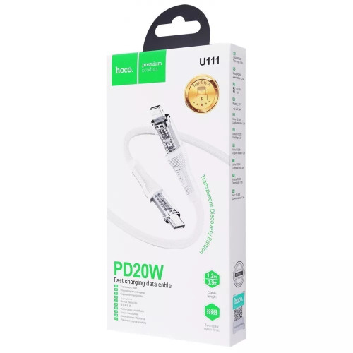 Кабель Hoco U111 Type-C – Lightning (1.2 м · 20W · 3A) (Gray)