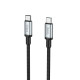 Мультимедийный кабель Hoco US10 Type-C – Type-C 3.0 5Gbit/s (0.5 м · 3A) (Black)