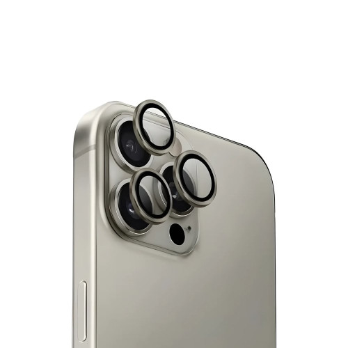 Защитное стекло камеры +NEU Chatel Metal Frame для Apple iPhone 16 Pro (Natural)