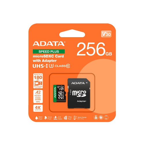 Карта пам'яті A-DATA Speed Plus MicroSDXC 256Gb (adapter SD)