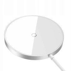 Бездротовий зарядний пристрій Baseus Simple Mini3 Magnetic Wireless Charger (15W) (Silver)