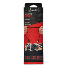 Кабель Avantis AC47m L-Shape USB-A – Micro-USB (1 м · 12W · 2.4A) (Black)