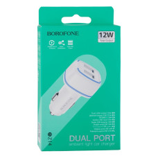 Автомобільний зарядний пристрій Borofone BZ14 2xUSB-A (12W · 2.4A) (White)