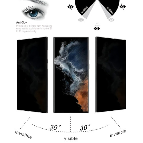 Защитное стекло Privacy для Samsung M066 Galaxy M06 (5G) (2025) (Full Glue) (0.3 мм, 2.5D) (Black)