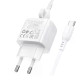 Сетевое зарядное устройство Borofone BAS42A USB-A (18W · 3A) с кабелем USB-A – Type-C (White)